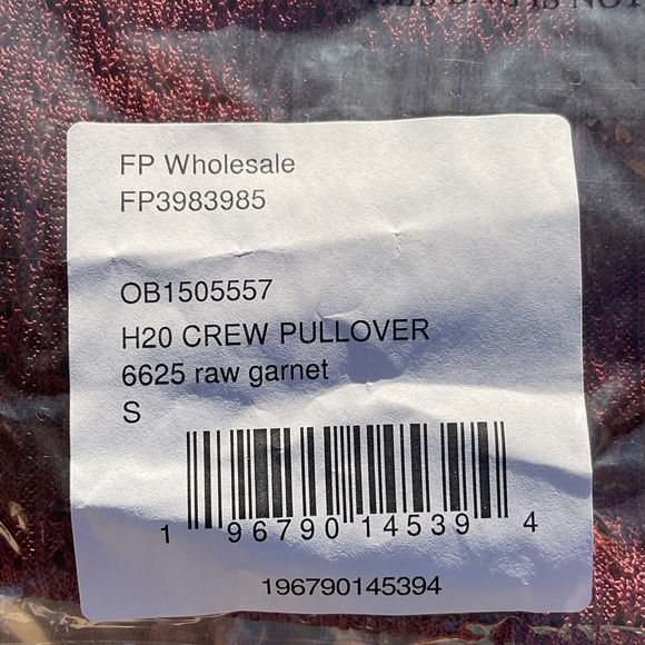 NWT Free People H2O Crew Pullover Open Stitch Knit Top Red Small OB1505557 Party - Picture 3 of 9